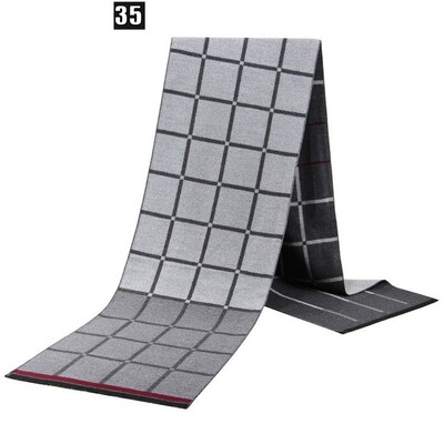 Eșarfă de modă pentru bărbați, toamnă, iarnă, multifuncțională, eșarfă decorativă pentru adulți, pentru afaceri, în carouri, zăbrele caldă Commercia