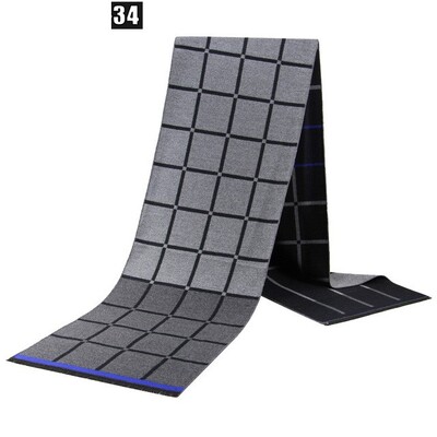 Eșarfă de modă pentru bărbați, toamnă, iarnă, multifuncțională, eșarfă decorativă pentru adulți, pentru afaceri, în carouri, zăbrele caldă Commercia