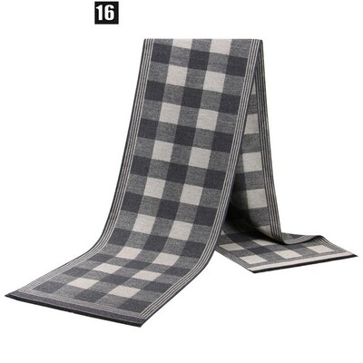 Eșarfă de modă pentru bărbați, toamnă, iarnă, multifuncțională, eșarfă decorativă pentru adulți, pentru afaceri, în carouri, zăbrele caldă Commercia