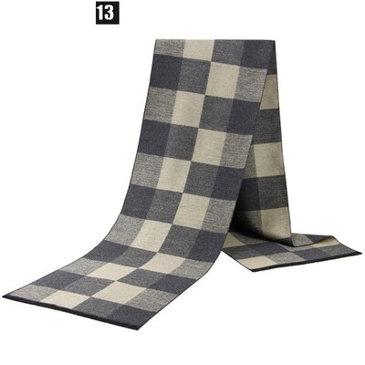 Eșarfă de modă pentru bărbați, toamnă, iarnă, multifuncțională, eșarfă decorativă pentru adulți, pentru afaceri, în carouri, zăbrele caldă Commercia