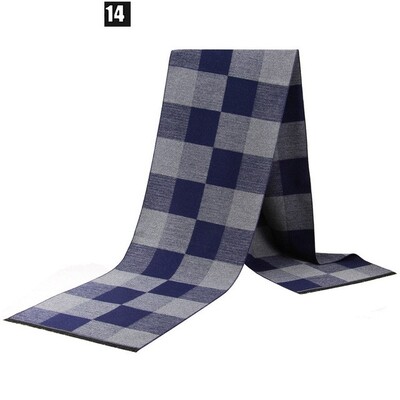 Eșarfă de modă pentru bărbați, toamnă, iarnă, multifuncțională, eșarfă decorativă pentru adulți, pentru afaceri, în carouri, zăbrele caldă Commercia
