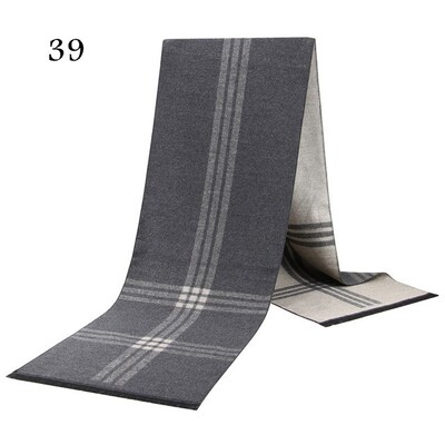 Eșarfă de modă pentru bărbați, toamnă, iarnă, multifuncțională, eșarfă decorativă pentru adulți, pentru afaceri, în carouri, zăbrele caldă Commercia