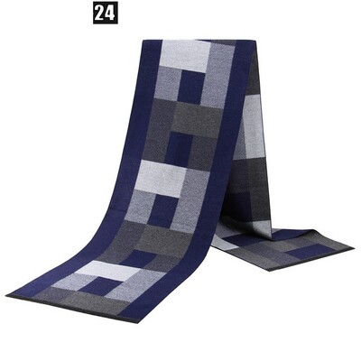 Eșarfă de modă pentru bărbați, toamnă, iarnă, multifuncțională, eșarfă decorativă pentru adulți, pentru afaceri, în carouri, zăbrele caldă Commercia