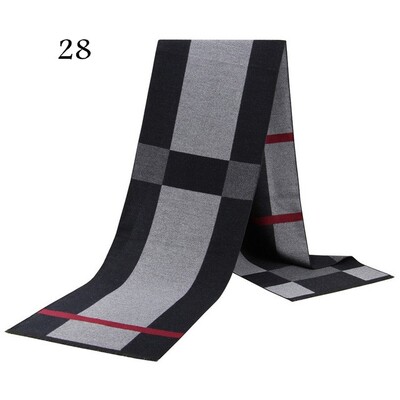 Eșarfă de modă pentru bărbați, toamnă, iarnă, multifuncțională, eșarfă decorativă pentru adulți, pentru afaceri, în carouri, zăbrele caldă Commercia