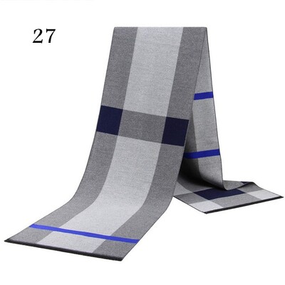 Eșarfă de modă pentru bărbați, toamnă, iarnă, multifuncțională, eșarfă decorativă pentru adulți, pentru afaceri, în carouri, zăbrele caldă Commercia