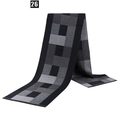 Eșarfă de modă pentru bărbați, toamnă, iarnă, multifuncțională, eșarfă decorativă pentru adulți, pentru afaceri, în carouri, zăbrele caldă Commercia