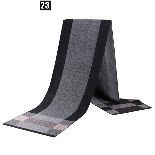 Eșarfă de modă pentru bărbați, toamnă, iarnă, multifuncțională, eșarfă decorativă pentru adulți, pentru afaceri, în carouri, zăbrele caldă Commercia