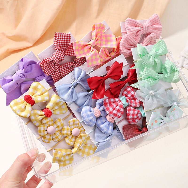 10 bucăți/set bentițe elastice cu flori cu fundă mare pentru copii, fete, legături de păr dulci, bentițe de modă, accesorii pentru păr, banda de cauciuc pentru copii