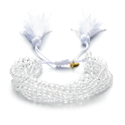 ZMZY Roz Boho Brățări de mărgele de cristal lucrate manual, din sticlă elastică, cu mărgele de sticlă, în straturi, stivuite, ciucuri, bijuterii, cadou pentru prieteni