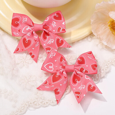 2 bucăți/lot 2,36 inch agrafe cu fundă de Crăciun panglică funde de păr clemă pentru fete copii înveseliți cadouri de vacanță accesorii de păr