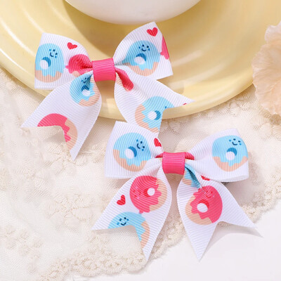 2 bucăți/lot 2,36 inch agrafe cu fundă de Crăciun panglică funde de păr clemă pentru fete copii înveseliți cadouri de vacanță accesorii de păr