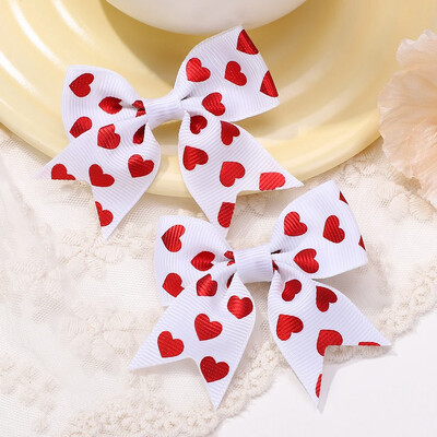 2 bucăți/lot 2,36 inch agrafe cu fundă de Crăciun panglică funde de păr clemă pentru fete copii înveseliți cadouri de vacanță accesorii de păr