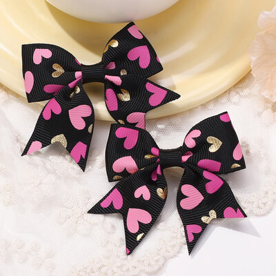 2 bucăți/lot 2,36 inch agrafe cu fundă de Crăciun panglică funde de păr clemă pentru fete copii înveseliți cadouri de vacanță accesorii de păr