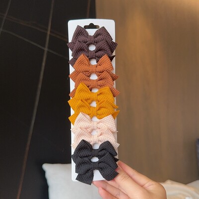 4/6/10 buc din bumbac moale agrafă de păr pentru fetiță, design dulce, ac de păr, bloc de culoare, barete delicate, accesorii pentru copii Kawaii