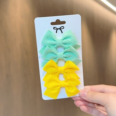 4/6/10 buc din bumbac moale agrafă de păr pentru fetiță, design dulce, ac de păr, bloc de culoare, barete delicate, accesorii pentru copii Kawaii