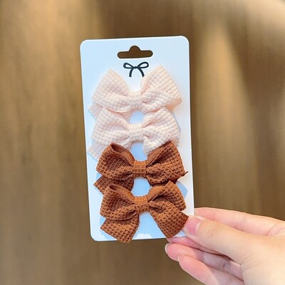 4/6/10 buc din bumbac moale agrafă de păr pentru fetiță, design dulce, ac de păr, bloc de culoare, barete delicate, accesorii pentru copii Kawaii