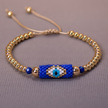 Miyuki Woven Evil Eye βραχιόλι Χειροποίητο Bohemian Bead Γυναικεία Boho Style Summer Pink for Women Κοσμήματα Ανδρικά Ibiza Personalized Braided Rvs Χρωματιστή κλωστή αισθητική Lgbt Τουρκική τυχερή προστασία κατά δώρου