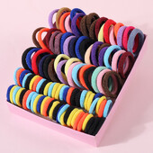 100 kom Elastične trake za kosu za djevojčice 2,5 CM 4 CM Šarene gumice za kosu Dječji držač za konjski rep Rezalice za kosu Dodaci za kosu za djevojčice