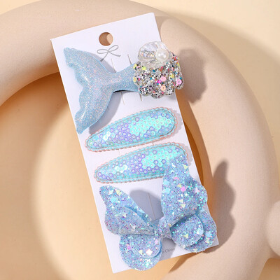 4kom/set Jednobojne pamučne mašne za kosu Štiljke za djevojčice Kožne leptir ukosnice Ukosnice Pokrivala za glavu Dodaci za kosu