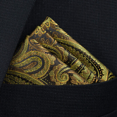 Uus Pocket Square taskurätik Aksessuaarid Paisley Solid Colors Vintage äriülikond Hanky Breast Sall 25*25cm