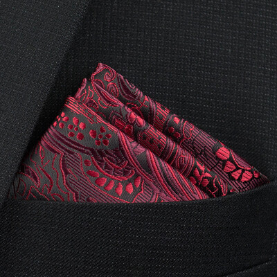 Uus Pocket Square taskurätik Aksessuaarid Paisley Solid Colors Vintage äriülikond Hanky Breast Sall 25*25cm