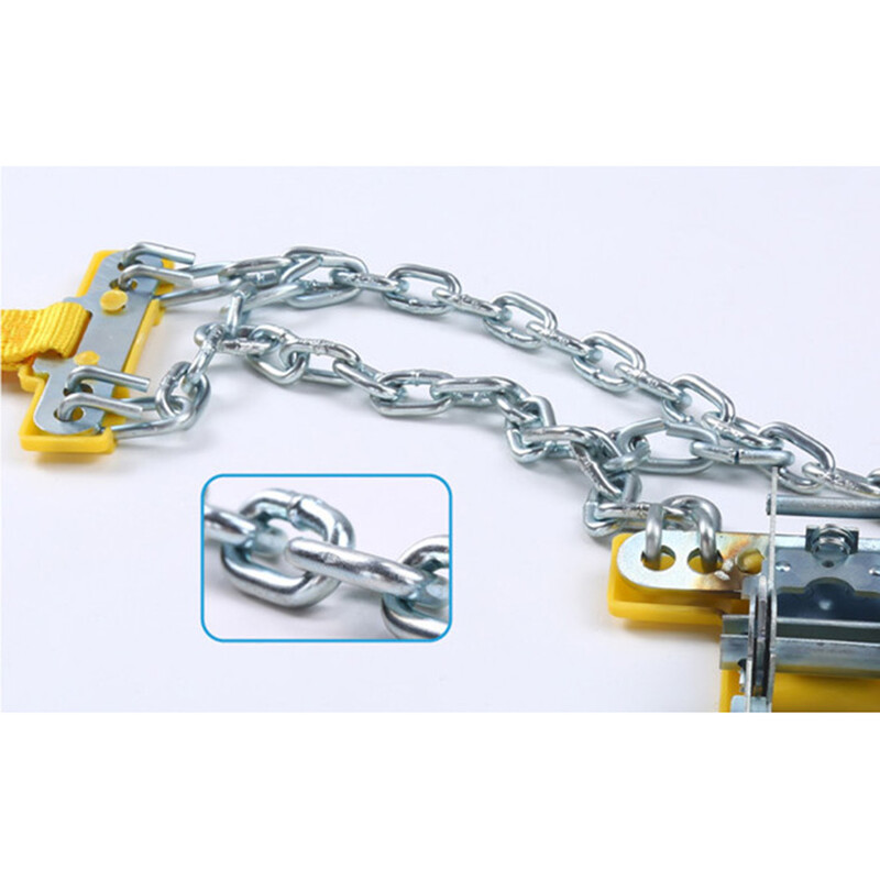 Automašīnas sniega ķēde Tērauda drošības ķēde Pretslīdēšanas avārijas riepu ķēde riepas platumam 205-225 mm (izlases krāsa)