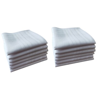 Тънко усещане 6PCS бяла носна кърпа от чист памук сатенена сатенена джентълменска носна кърпа костюм училищен DIY doodle консумативи плътен цвят