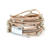 Modni pu ručno tkani magnetni ženski ženski joga biserni nakit narukvica kožne narukvice za muškarce i žene