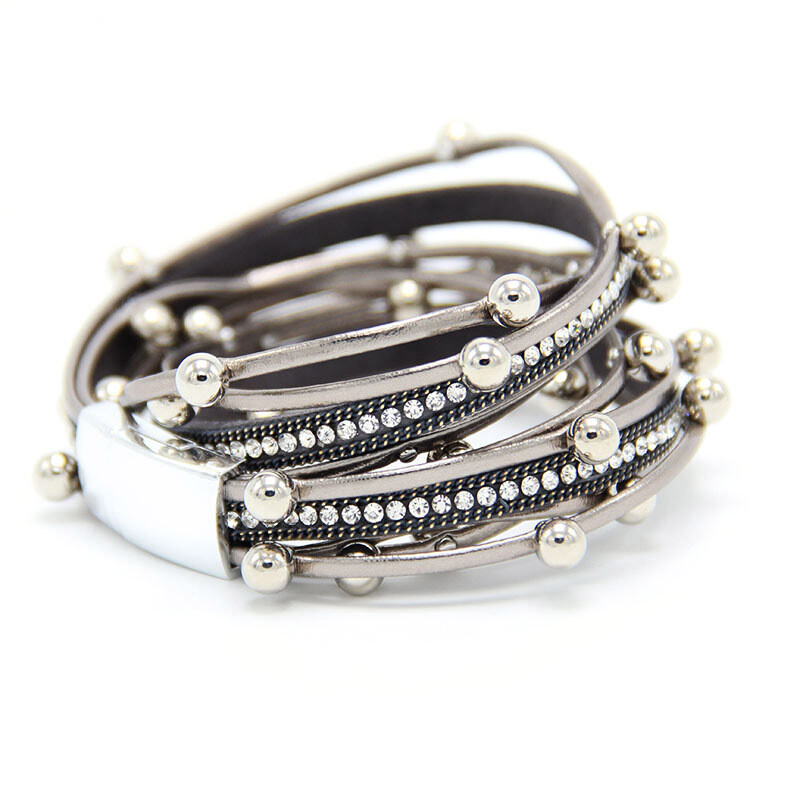 Modni pu ručno tkani magnetni ženski ženski joga biserni nakit narukvica kožne narukvice za muškarce i žene