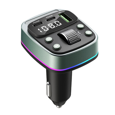 Transmițător FM Bluetooth 5.4 mașină MP3 player muzical USB flash drive fără pierderi încărcător auto dual PD35W încărcare rapidă handsfree