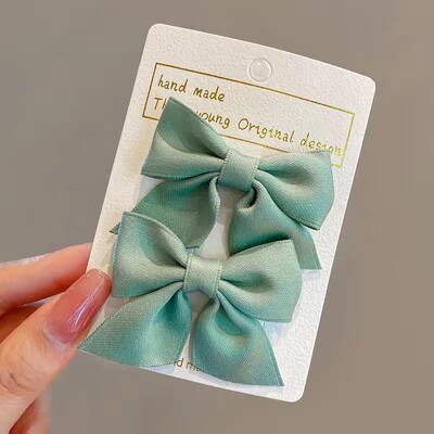 2GAB Jaunas Jaukās Bow Galvassegas Sweet Little Girl Matu Aksesuāri Vasaras Meiteņu Tīkls Sarkani Spraudītes Mazuļu Matu sprādzes Bērniem Matu Spraudes Dāvanas