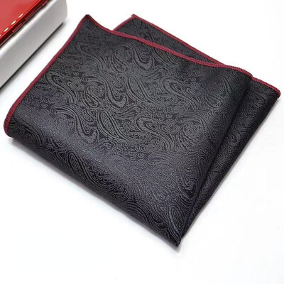 Accesorii pentru batistă pătrată de buzunar, culori uni Paisley, costum de afaceri vintage, batistă, eșarfă de sân 25*25cm