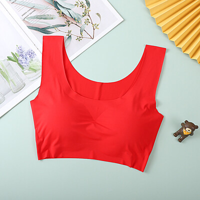 Sutiene fără cusături pentru femei Sutien activ din mătase de gheață dintr-o bucată Sutien sport push-up Bralette gratuit Lenjerie de corp pentru femei Crop Top Plus Size