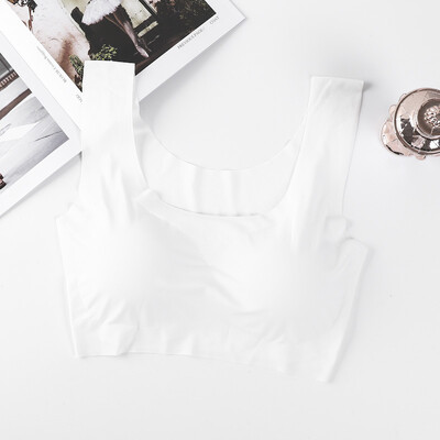 Sutiene fără cusături pentru femei Sutien activ din mătase de gheață dintr-o bucată Sutien sport push-up Bralette gratuit Lenjerie de corp pentru femei Crop Top Plus Size