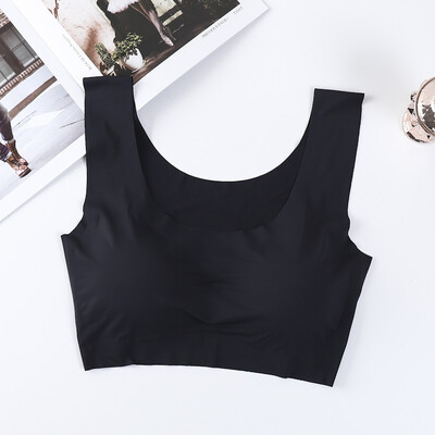 Sutiene fără cusături pentru femei Sutien activ din mătase de gheață dintr-o bucată Sutien sport push-up Bralette gratuit Lenjerie de corp pentru femei Crop Top Plus Size