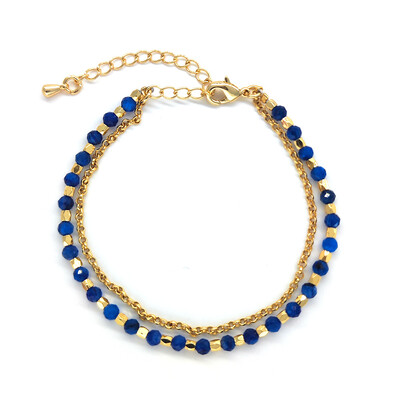 Bohēmijas stila apzeltīta ķēdes tīrradņi un slīpēti akmeņi ar krellēm