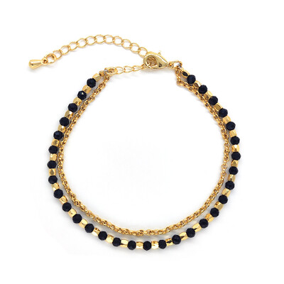 Bohēmijas stila apzeltīta ķēdes tīrradņi un slīpēti akmeņi ar krellēm