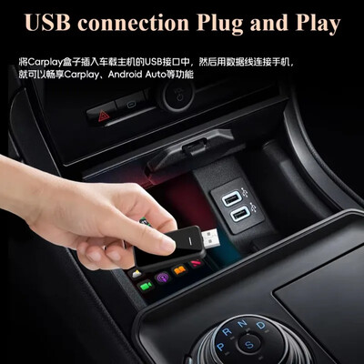 Mini 2in1 Android Auto Wireless & CarPlay Adapter Smart Mini Box Dongle Bluetooth WiFi Fast Connect Plug and Play Box