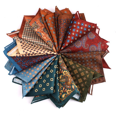 New Print Pocket Square Virágos mellkas törölköző Paisley Suits Zsebkendő Urak Hankies Férfi Zsebkendők Zsebtörölköző Ajándékok