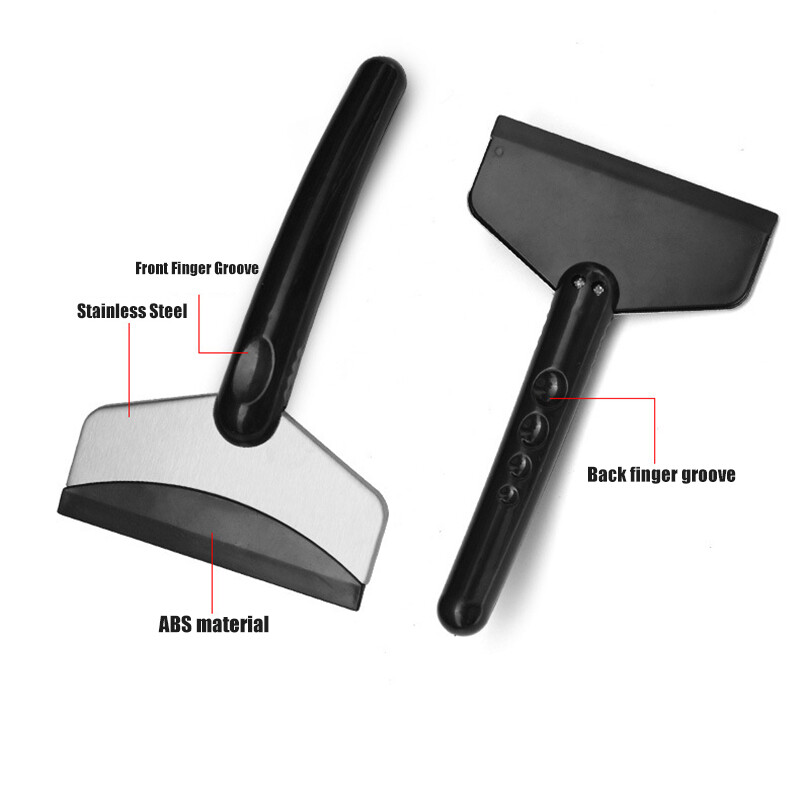 1/2kom lopata za snijeg za zimsko odmrzavanje vjetrobranskog stakla Alat za struganje leda Uklanjač snijega za vjetrobransko staklo od nehrđajućeg čelika Dodaci za automobile