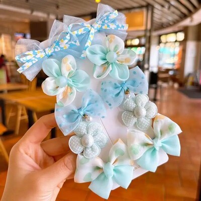 10 bucăți/set fundițe drăguțe agrafe pentru copii din dantelă cu flori pentru copii fete agrafe pentru coafuri pentru bebeluși cleme BB Cadouri