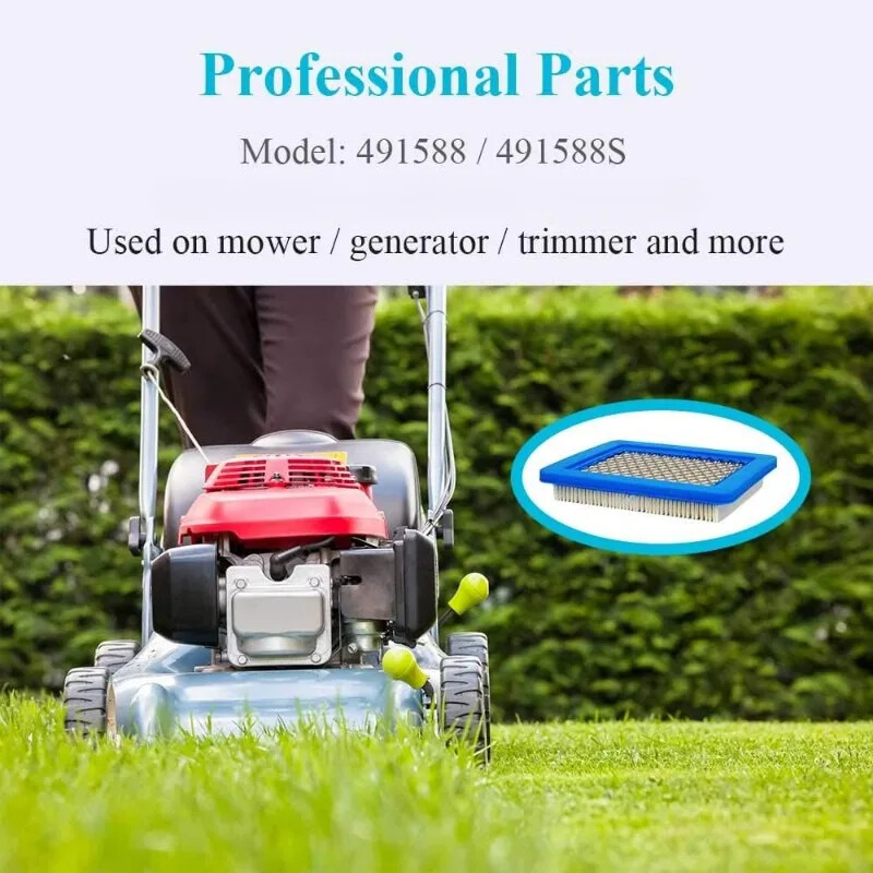 Filtru de aer JINGKE NOU-NOU 5 pachet 491588s compatibil BRS 491588 20332 3364 Filtru de aer premium pentru mașina de tuns iarba