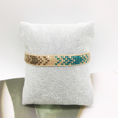 Narukvica s perlama Leopard print Gradient Originality Ručno pletenje Bohemia Podesivi dizajn Tide Simple Rice perle set narukvica