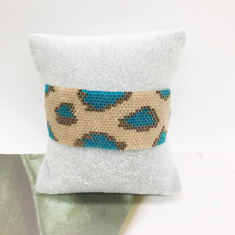 Narukvica s perlama Leopard print Gradient Originality Ručno pletenje Bohemia Podesivi dizajn Tide Simple Rice perle set narukvica