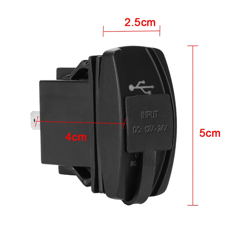 24V 12V Motocikl USB punjači 3.0 LED utičnica Strujni adapter s vodootpornim poklopcem Automobilski razdjelnik Kamion Karavan RV Dodaci
