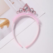 Bentiță cu coroană din plasă pentru copii Fetiță dulce prințesă Elsa Pachet de păr pentru bebeluș Bentita de păr antiderapante