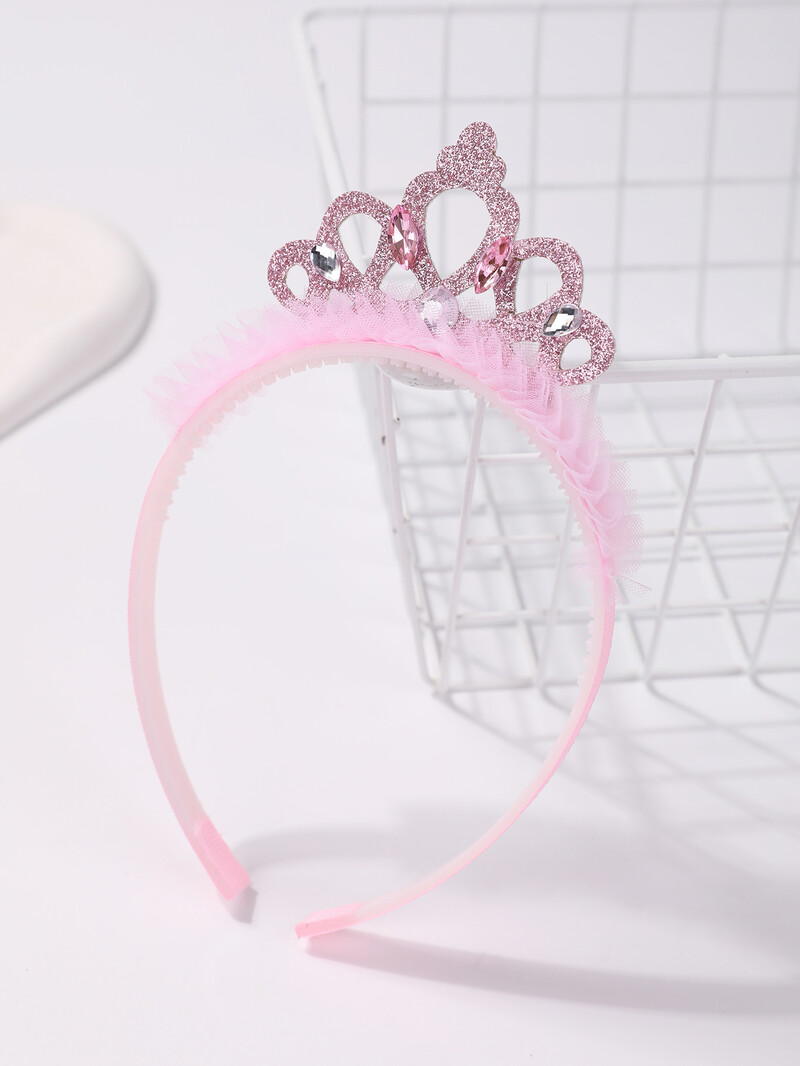 Bentiță cu coroană din plasă pentru copii Fetiță dulce prințesă Elsa Pachet de păr pentru bebeluș Bentita de păr antiderapante