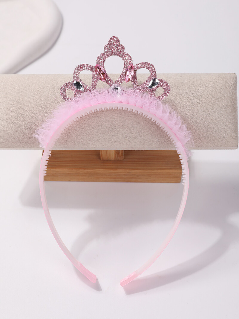 Bentiță cu coroană din plasă pentru copii Fetiță dulce prințesă Elsa Pachet de păr pentru bebeluș Bentita de păr antiderapante