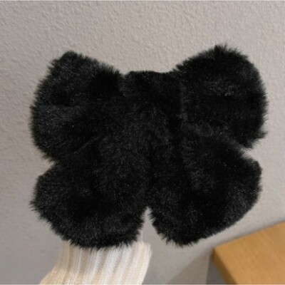 Agraf de păr cu fundă mare de pluș, catifea, cap din spate, ac de păr, versiunea coreeană, accesorii pentru cap, agrafă pufoasă, agrafă de sus, accesorii de păr