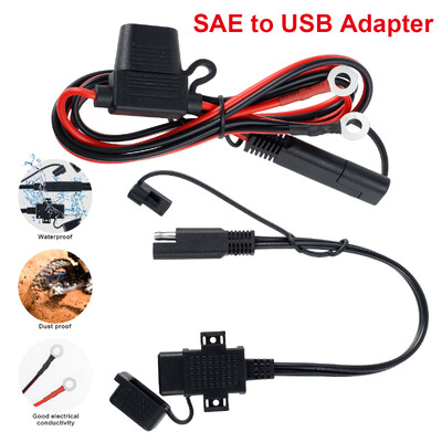 Adaptor SAE la USB 5V/2.1A Încărcător USB pentru motociclete profesional cu cablu prelungitor Încărcare rapidă Încărcare telefon pentru motociclete